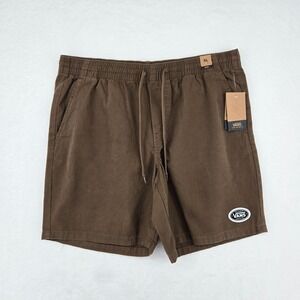 Vans Mens Shorts Brown XL  The Dude Lokk-K Rain Drum-K Logo Skate Casual